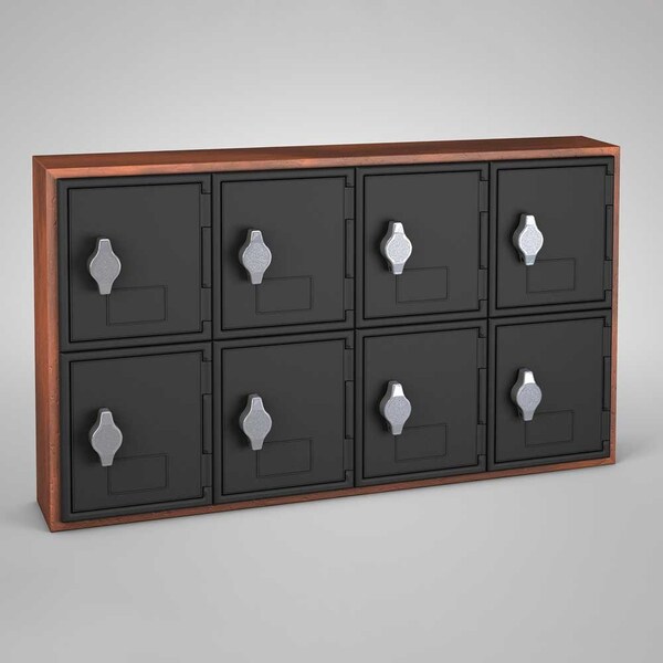 Sliding Door Indoor Enclosed Corkboard, 7